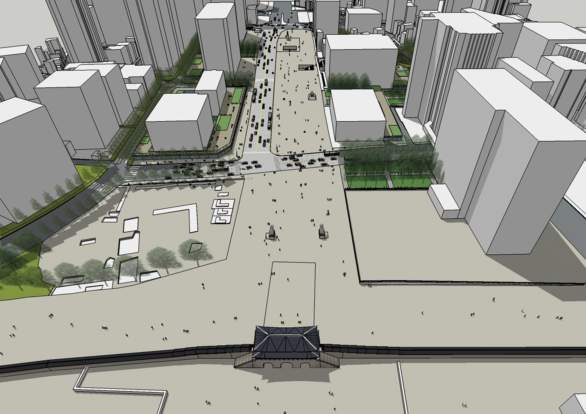 광화문광장 도로우회안