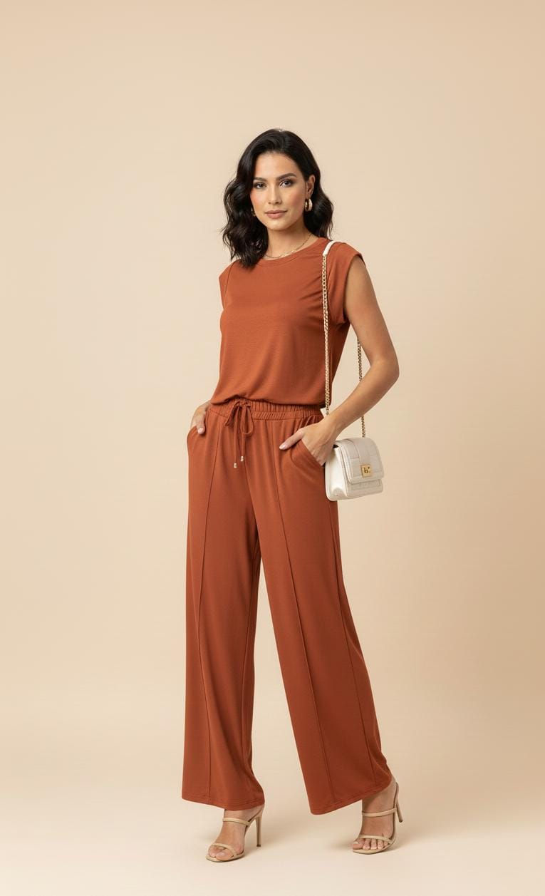 Miniatura: Conjunto Feminino Calça e Blusa | Moletinho Elegante