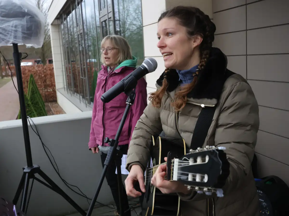 Musikalische Begleitung der Demonstration