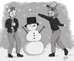 Stewart Snowball fight