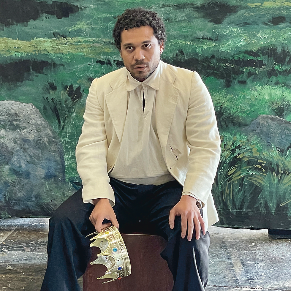 Brandon DiPaola is the titular Julius Caesar in the San Francisco Shakespeare Festival production April 4 at Zelinsky Park. (Neal Ormond)