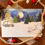 Thumbnail: Sleeping polar bear with christmas tree drawing printed on greeting card