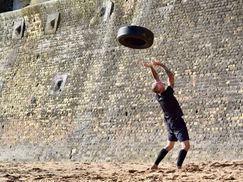 Training on the beach