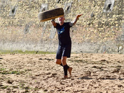Training on the beach