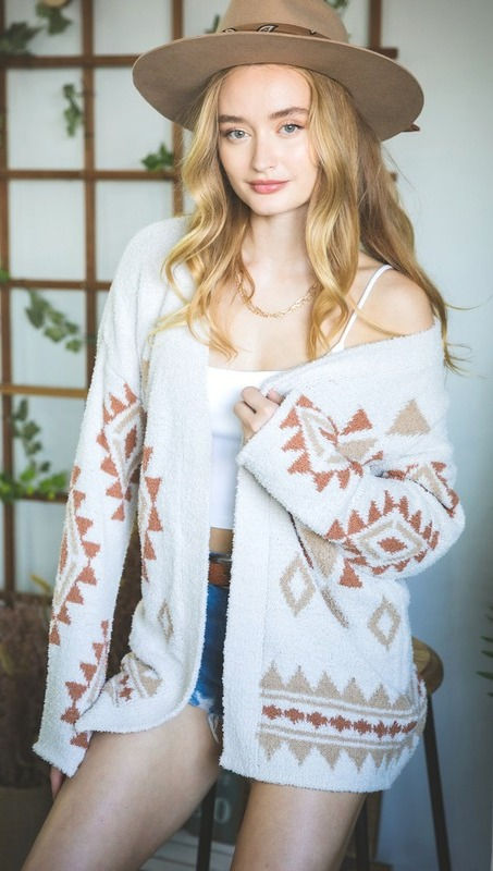 Thumbnail: AMONG THE TREES COZY CARDIGAN - CREAM