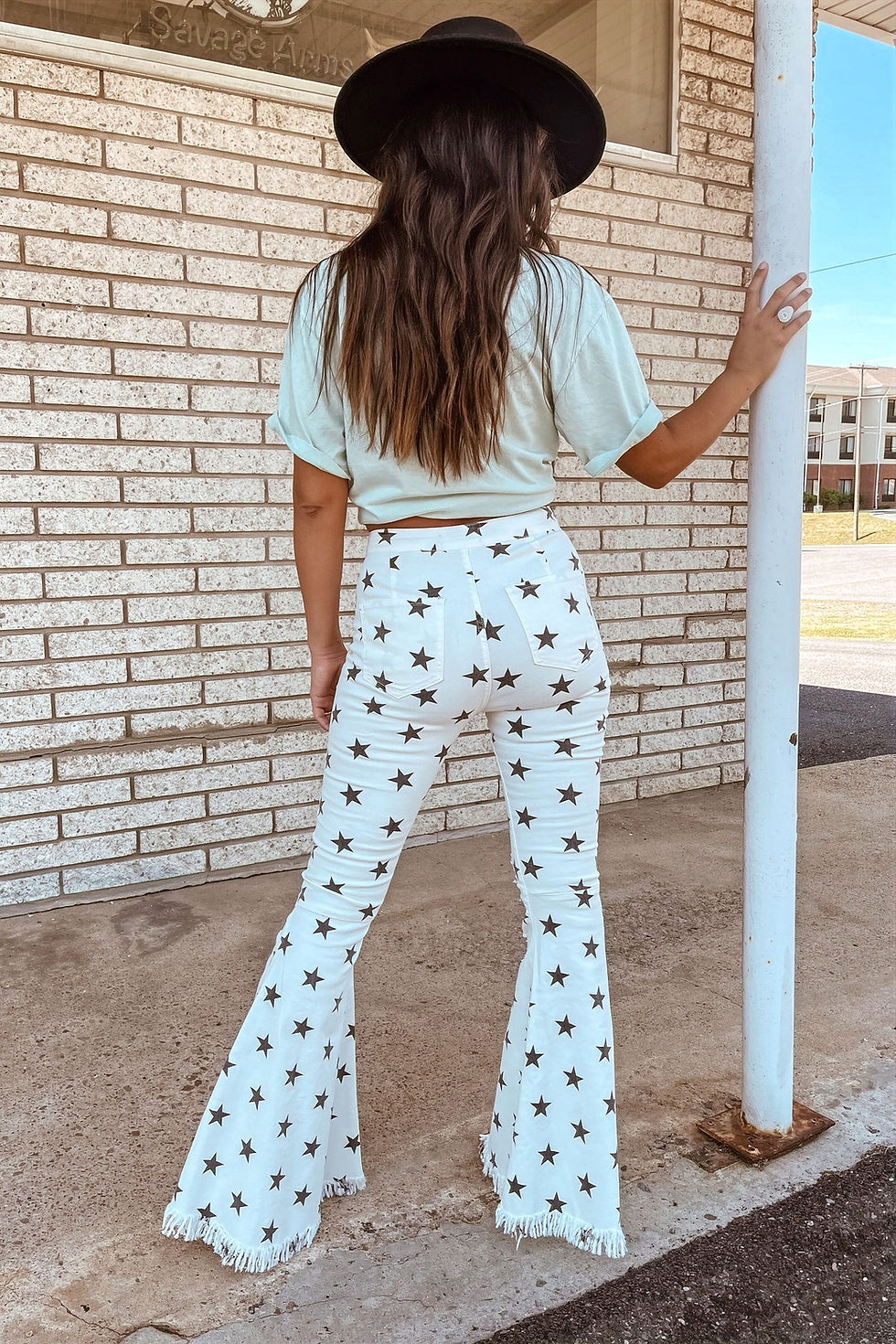 Thumbnail: HERE FOR THE WEEKEND STAR PANTS - IVORY