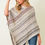 Thumbnail: STAY COZY FRINGE SWEATER PONCHO - IVORY/MULTI