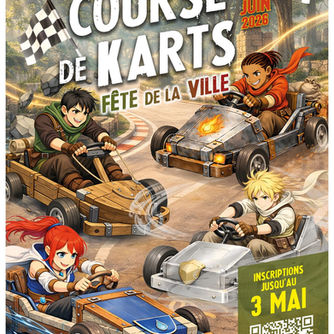 personnages style manga qui roulent dans des karts