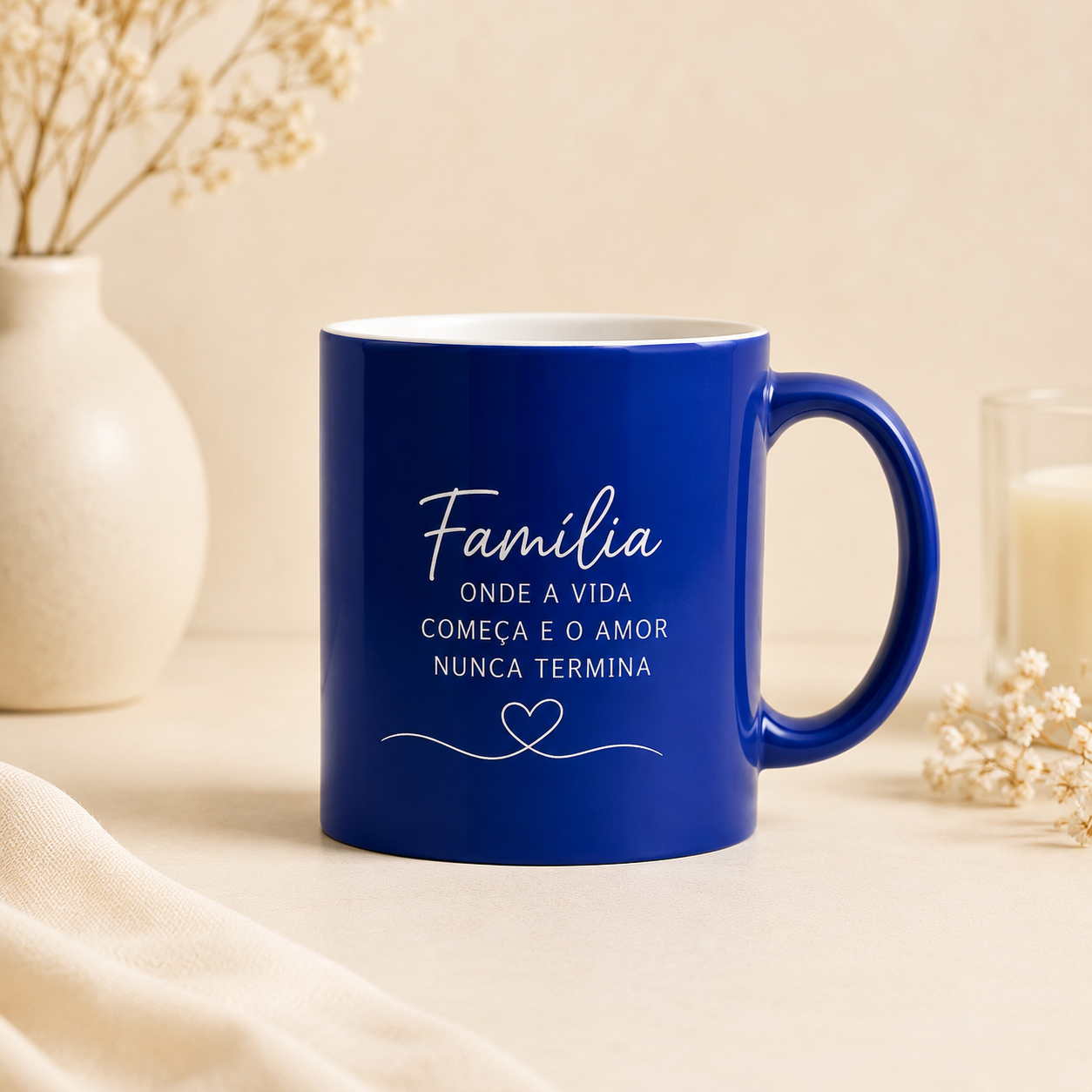 Caneca Mágica Sublimação Azul Gloss 300ml
