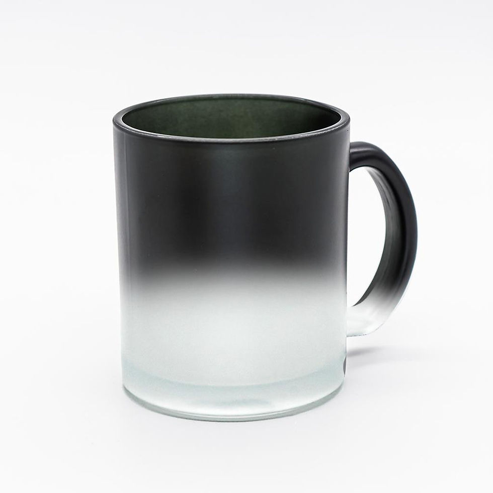 Miniatura: Caneca Mágica Vidro Preto Sublimação 300ml