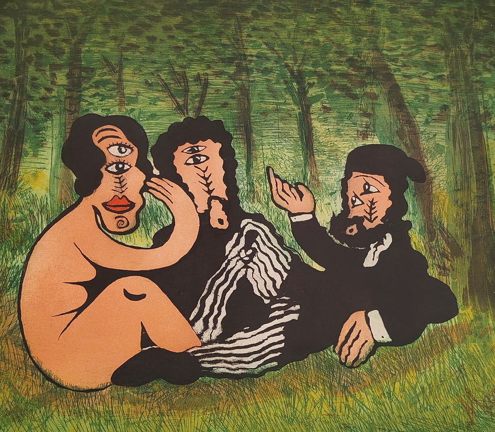 Miniature : Oeuvre de Hervé DI ROSA, Le déjeuner sur l'herbe, Lithographie
