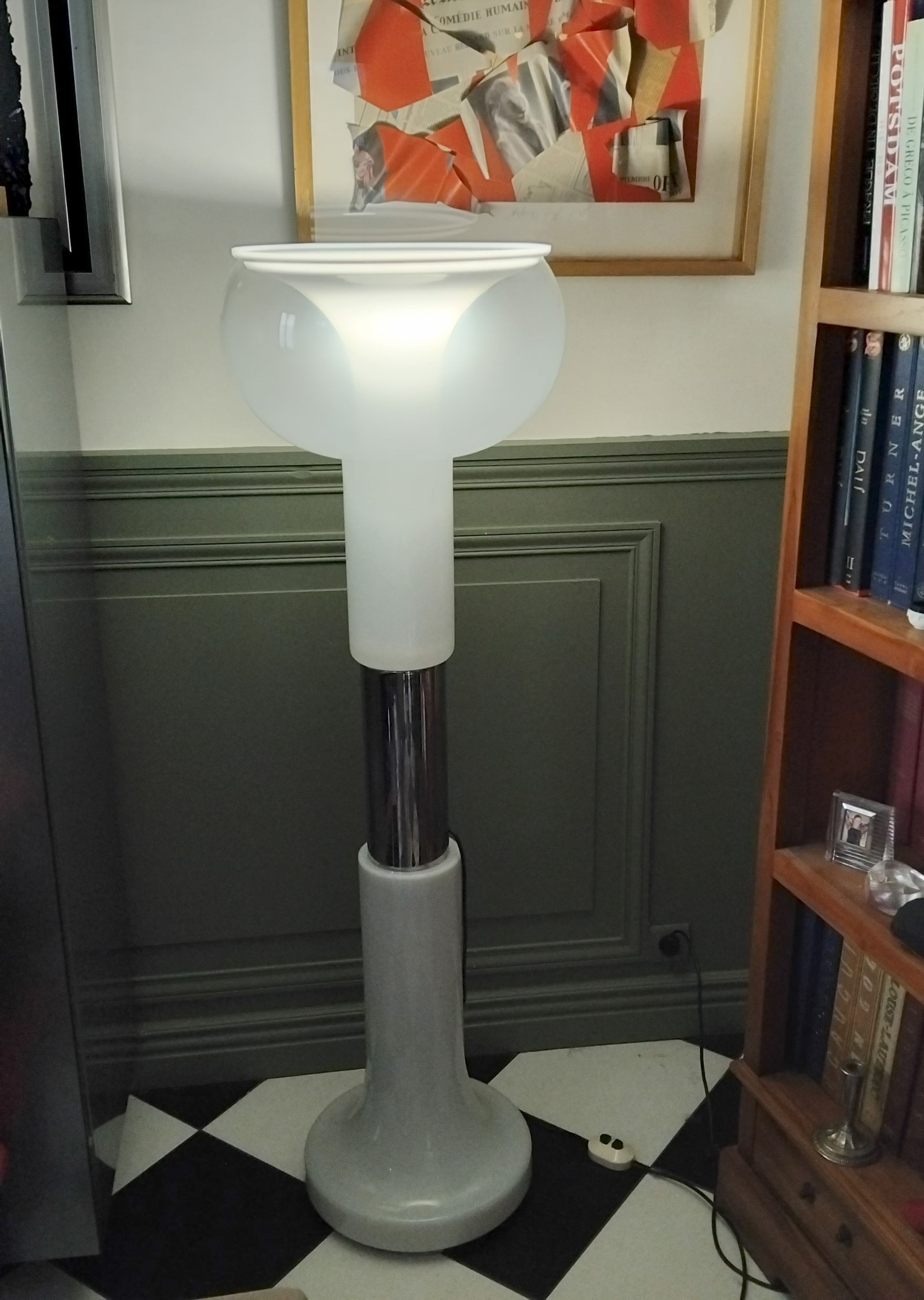 MAZZEGA, Carlo Nason, lampadaire vintage, space age,