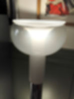 verre opalin, acier chromé, designer italien, design