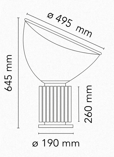 Miniature : Lampe Taccia Flos Noir et Blanc