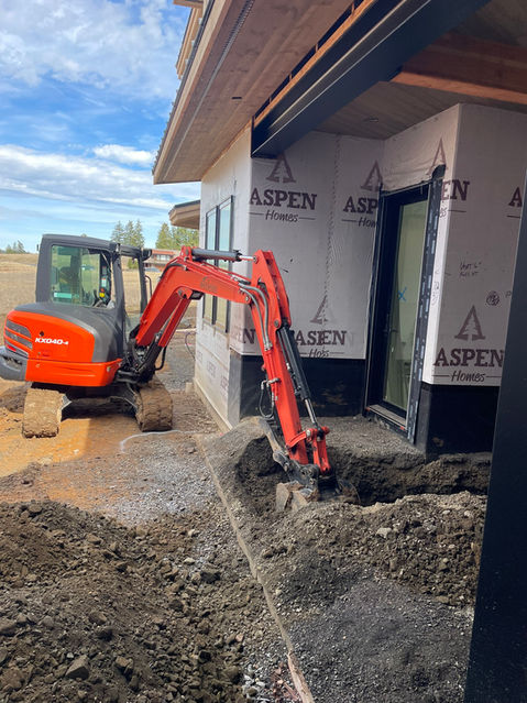 Excavation for Utilities for New Homes