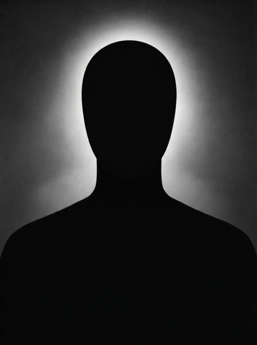 Digital illustration of a person's silhouette. The dark figure is set against a bright, glowing background, suggesting anonymity or a placeholder.