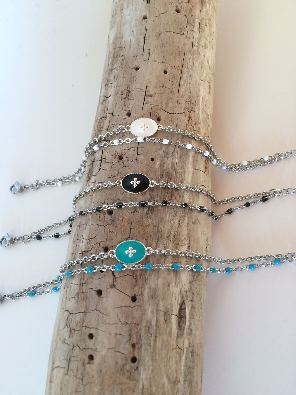 Bracelet double en résine époxy