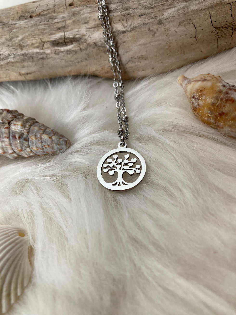 Collier arbre de vie argenté
