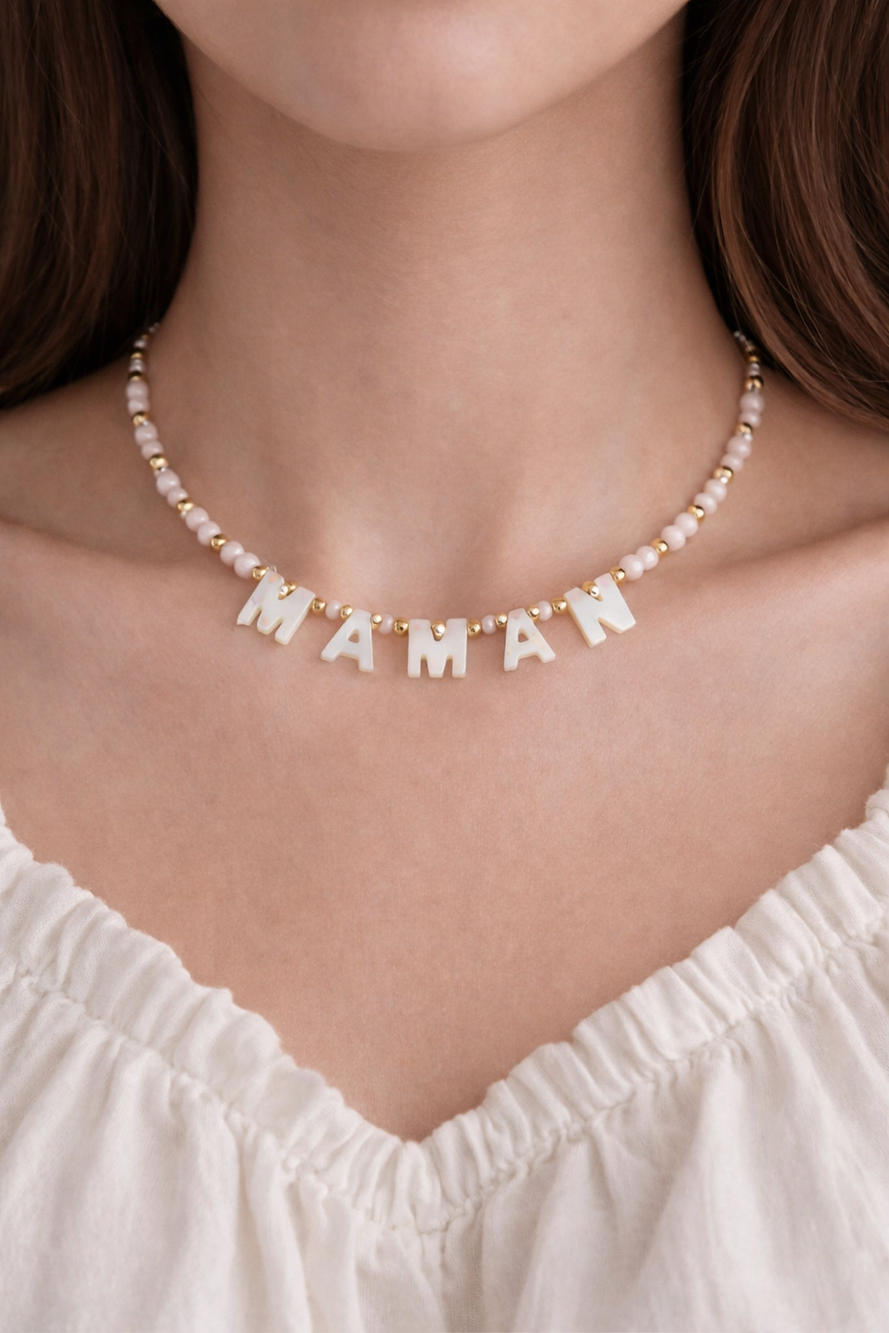 Collier MAMAN porté