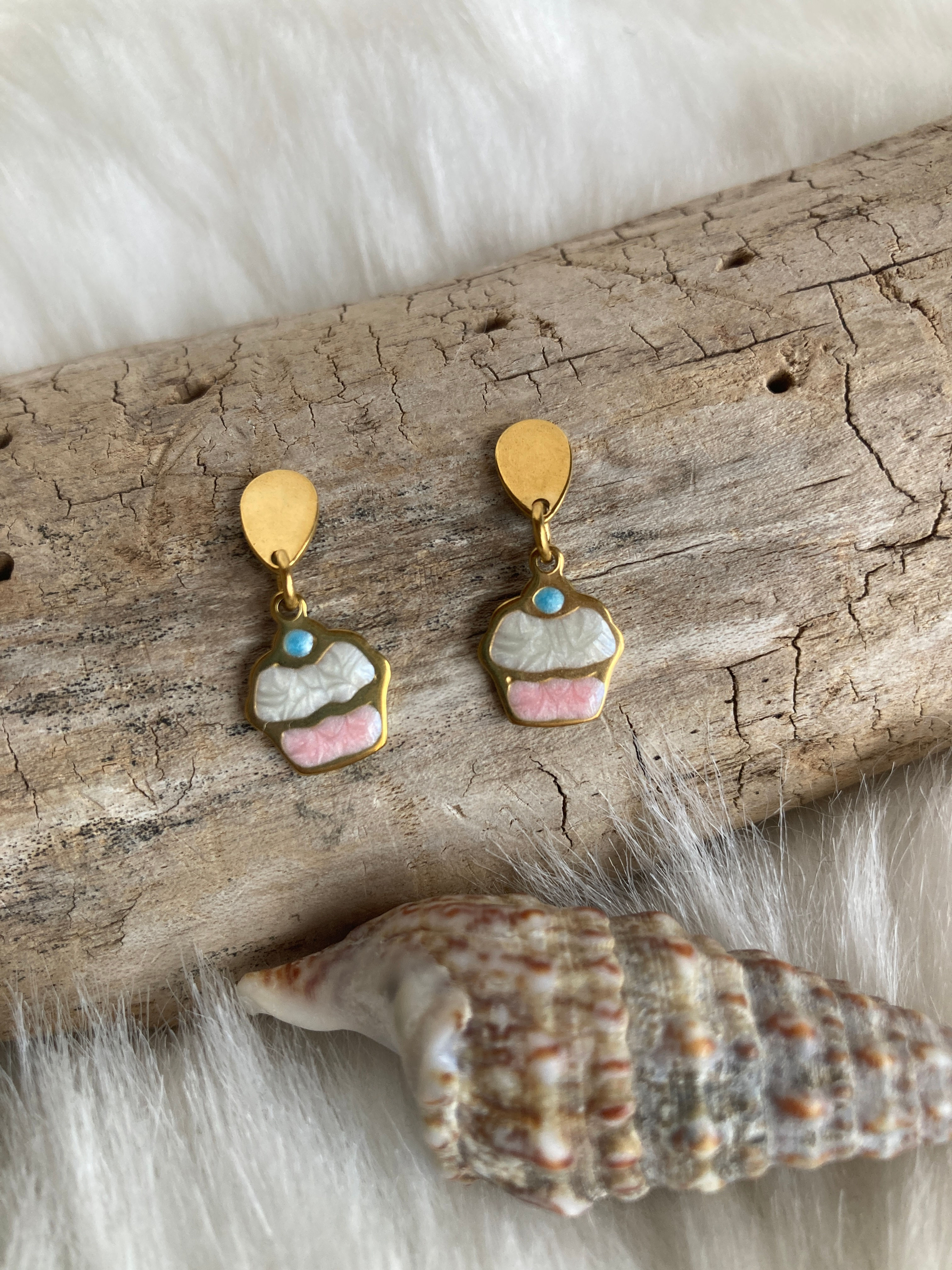 Boucles d'oreilles cupcakes fillettes