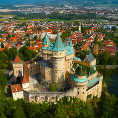 castle, Slovakia, travel, drone, mavic3, dji