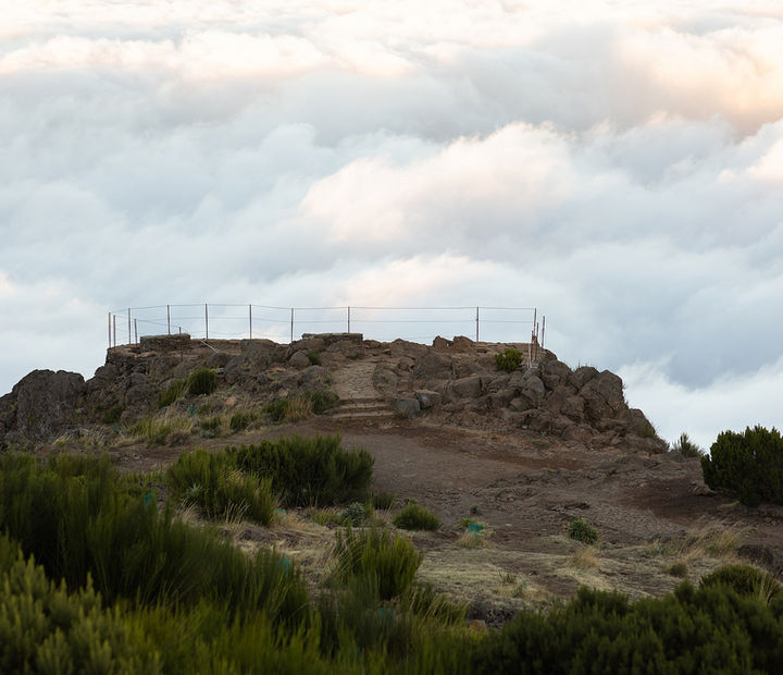 Pico do Arieiro sunrise in Madeira mountains