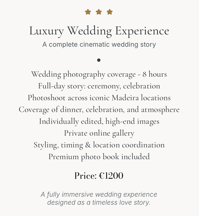 Package Luxury Wedding Experience