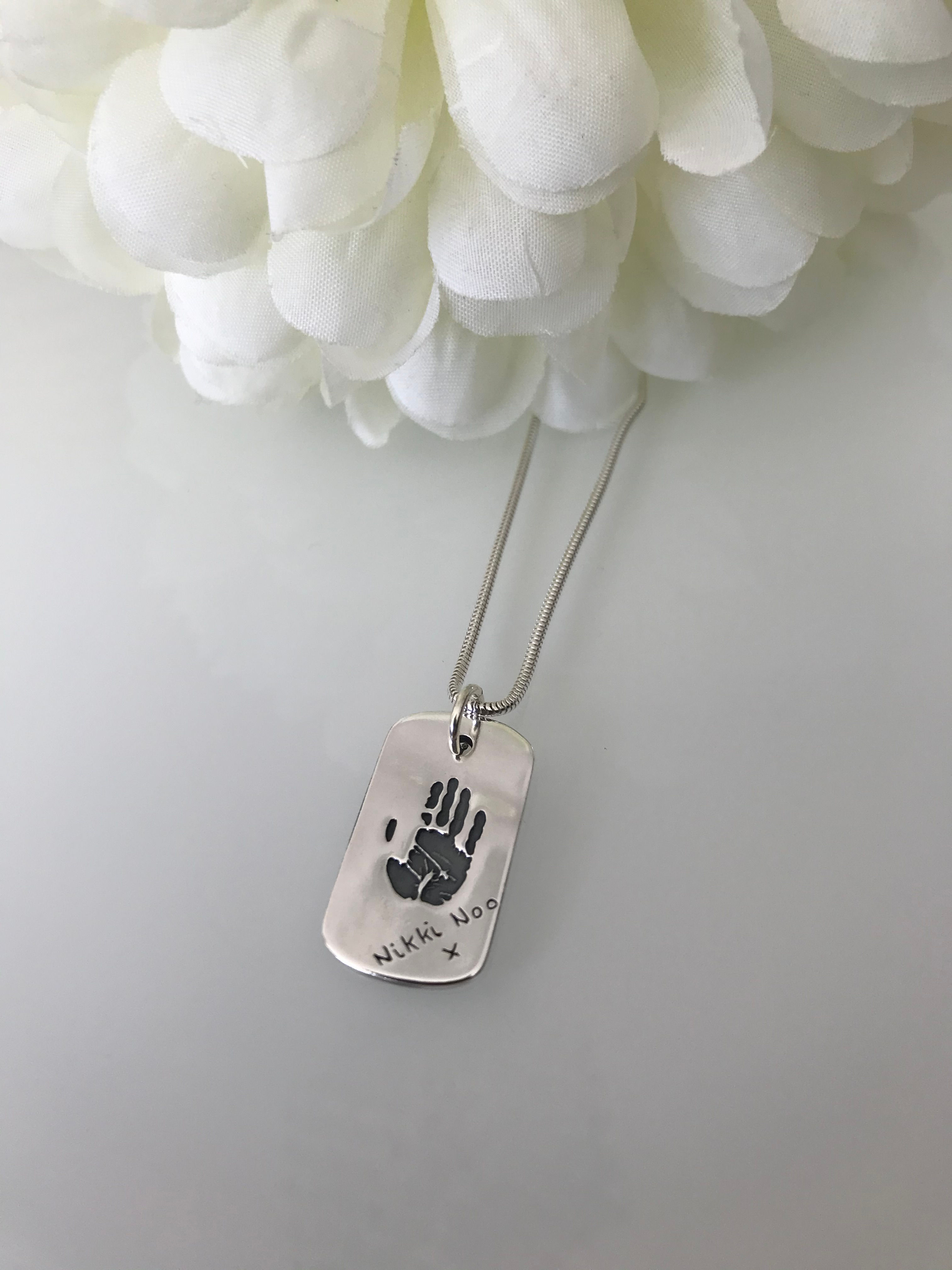 Deceased Handprint Dog Tag