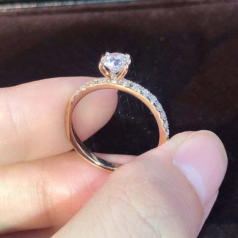 Thumbnail: Elegant Solitaire Crystal Ring