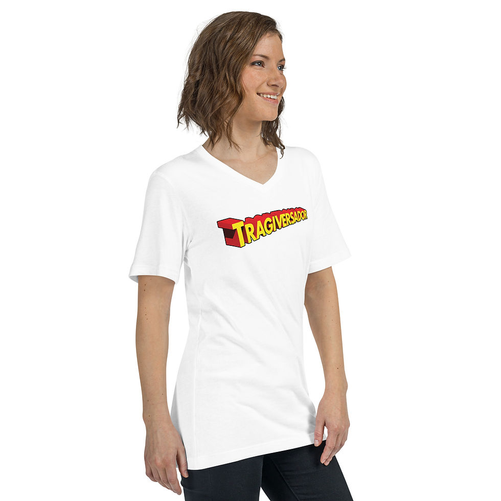 Miniatura: Unisex Short Sleeve V-Neck T-Shirt