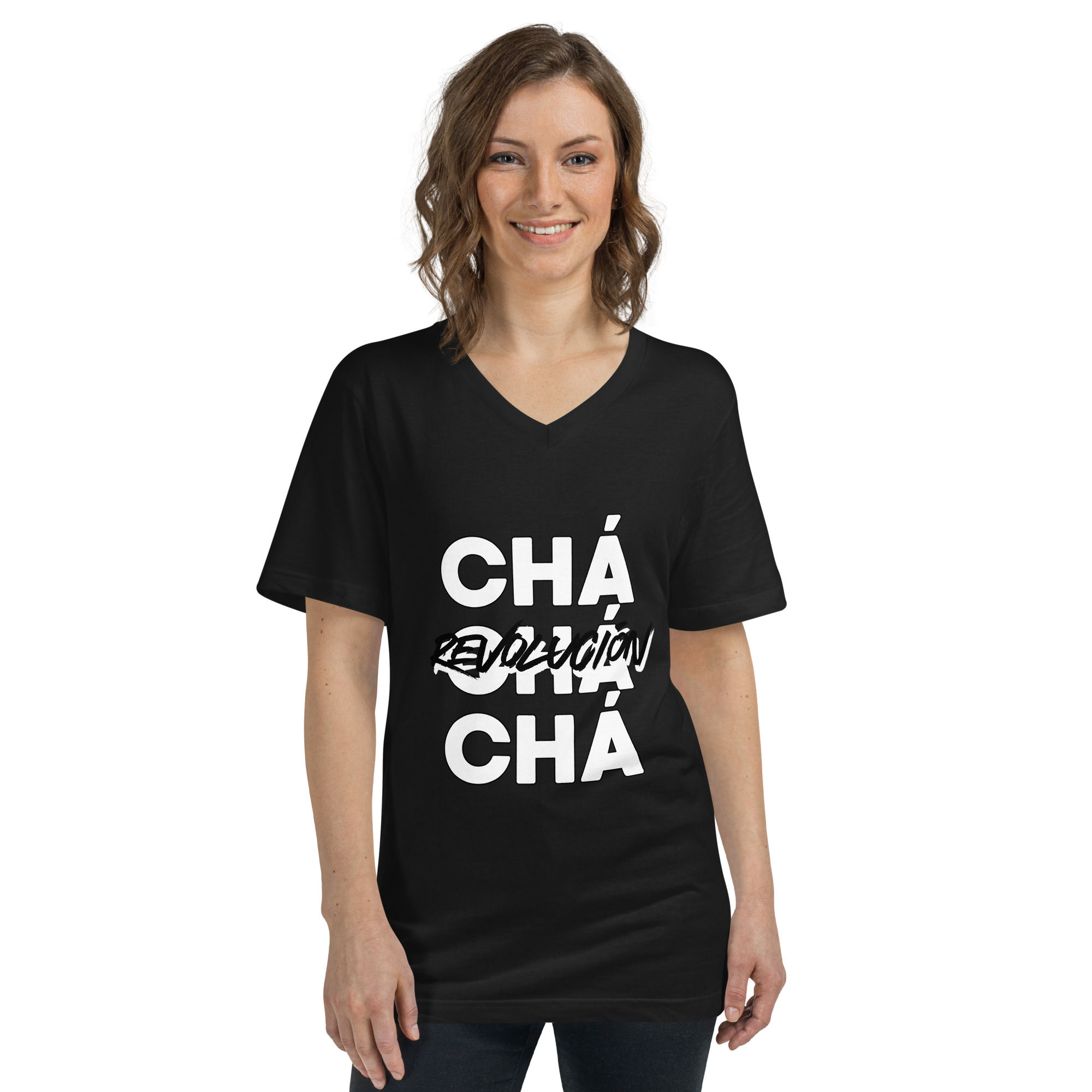 Unisex Short Sleeve V-Neck T-Shirt