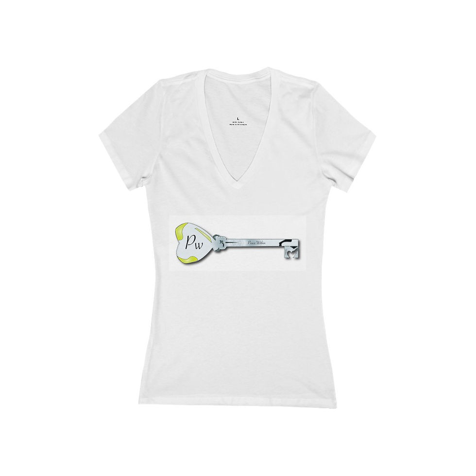 Women's Jersey Short Sleeve Deep V-Neck Tee