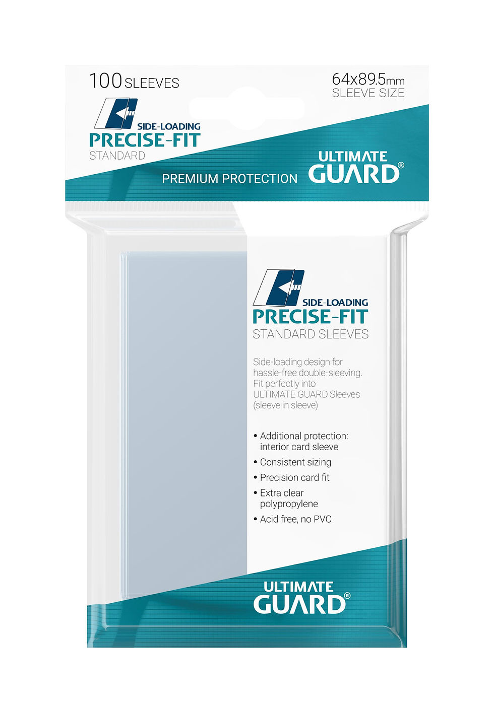 Thumbnail: Ultimate Guard Precise-Fit Sleeves Standard Size (100) - Side-Loading
