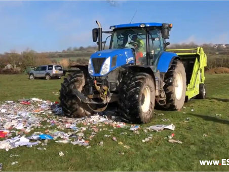 04/02/19: Barber Litter Picker collecting rubbish typically left after festivals
