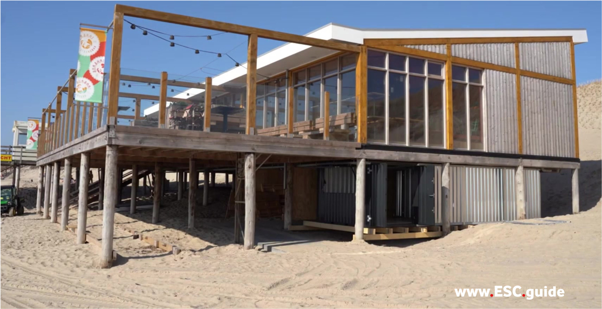 Beachside Modified Shipping Containers in Black RAL 9005
