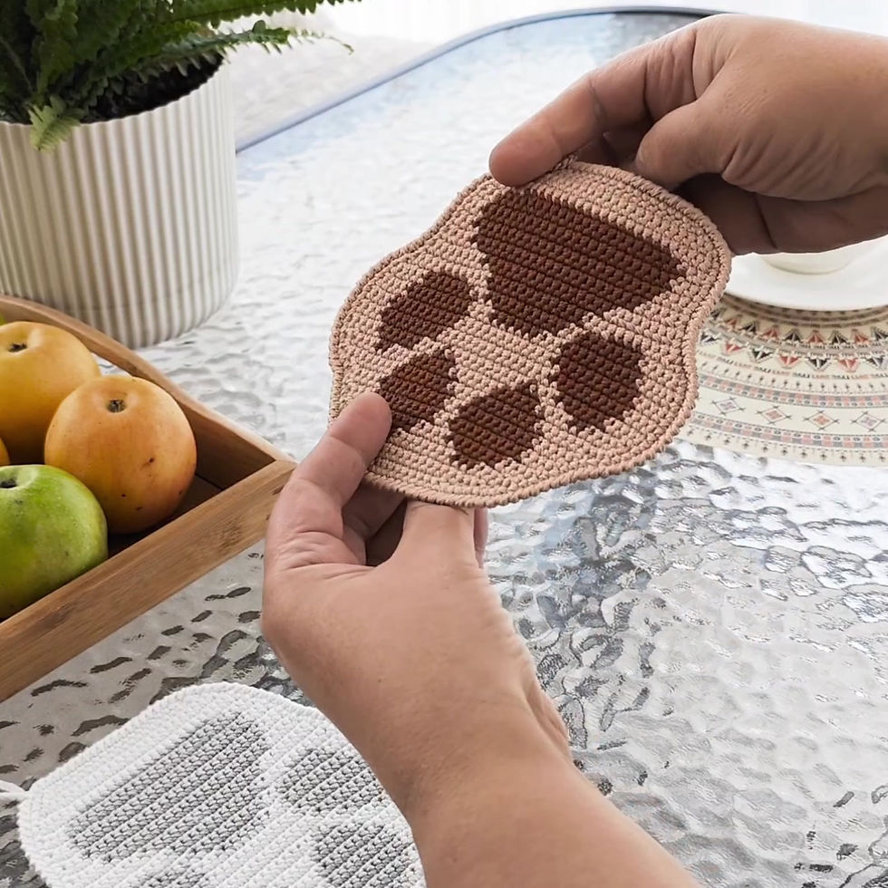 Thumbnail: 052 Let hæklet mønster - Hundepote Decor Zabelina