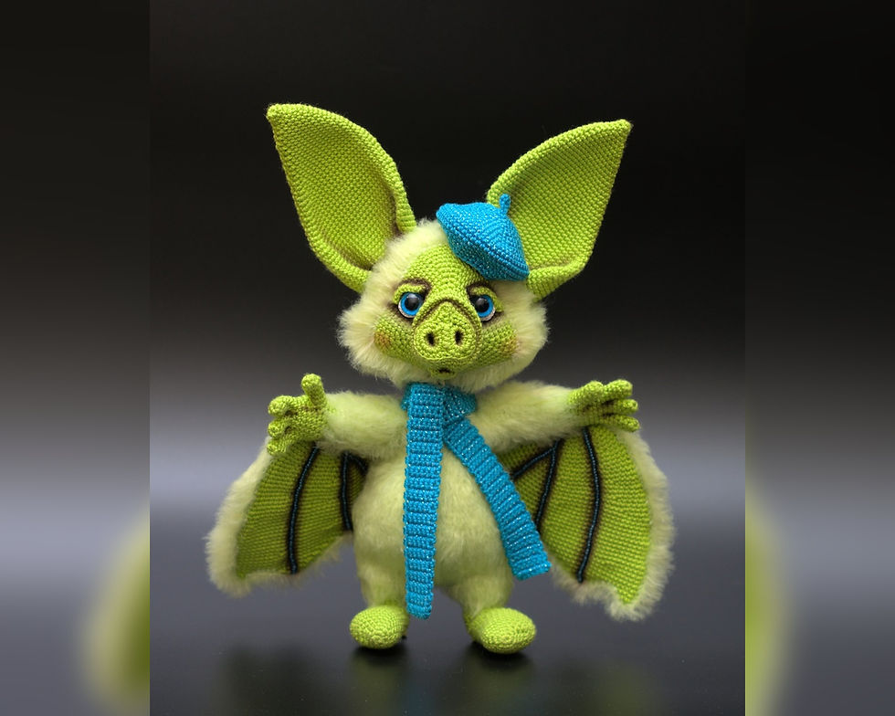 Thumbnail: Crochet Pattern - Bat Flying Oouh - Halloween Amigurumi PDF [0011-EN-Simba]