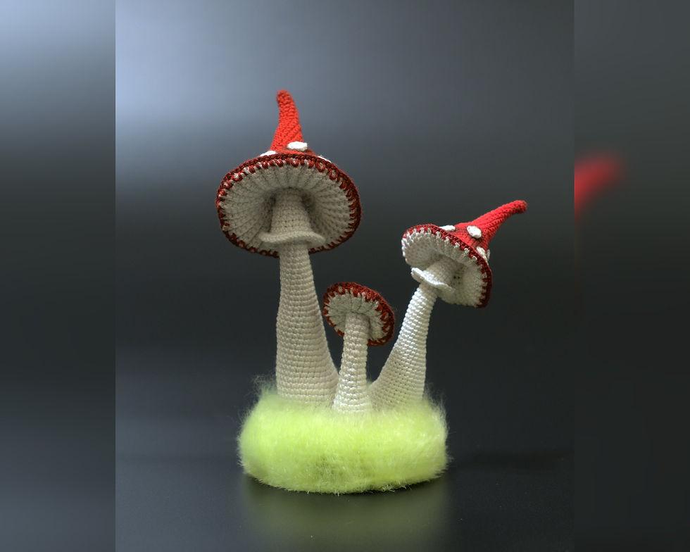 Thumbnail: Crochet Pattern - Fly Agaric Mushrooms - Amigurumi PDF [0061-EN-Simba]
