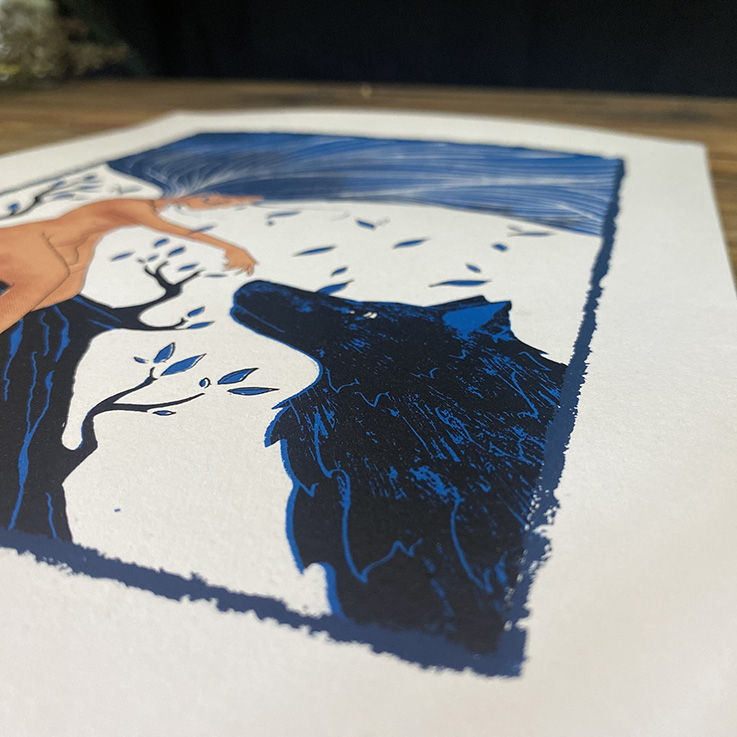 Miniature : La meute#6 - impression en sérigraphie manuelle - Ben Chappe