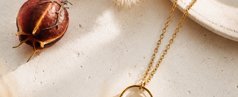 Collier cœur - Cascade de Croquettes d'or