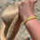 Miniature : Bracelet à vœux - Poudre d'or - Jaune