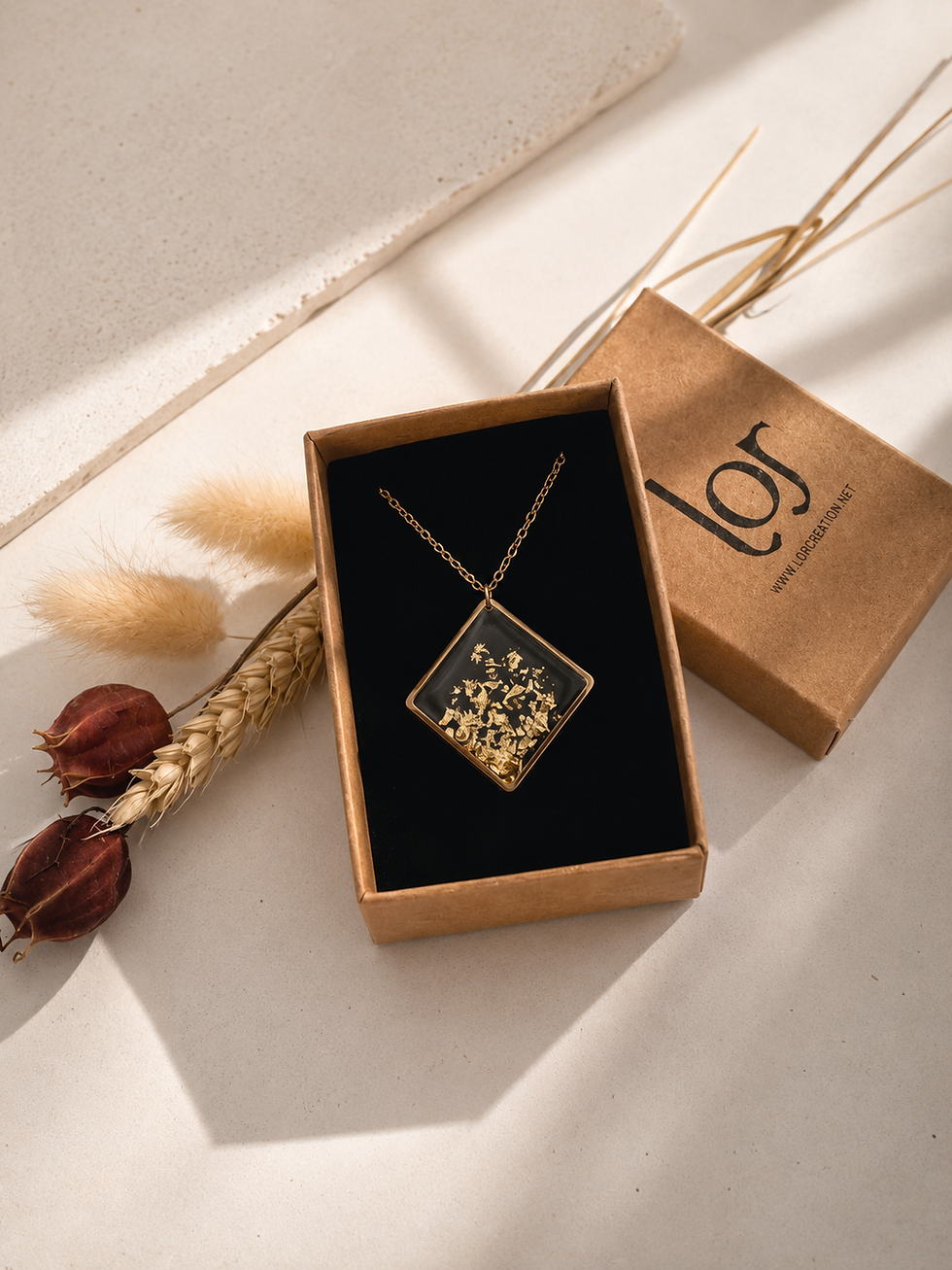 Miniature : Collier carré - Cascade de Croquettes d'or