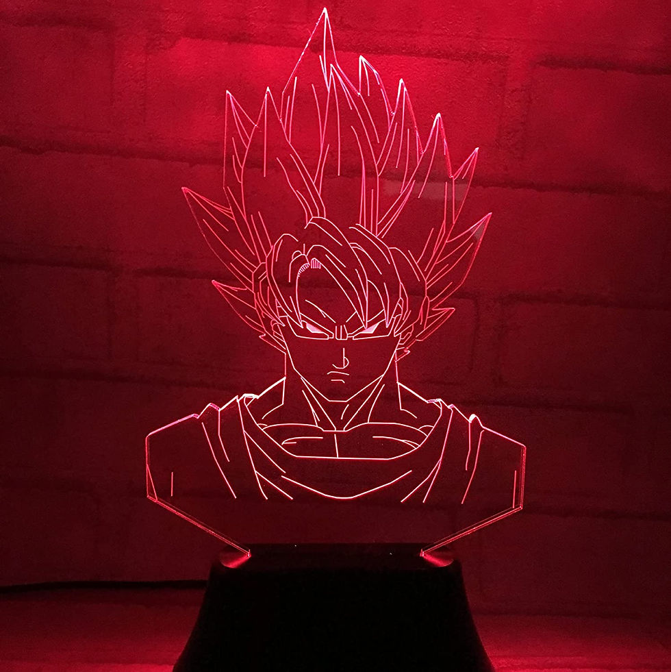 Miniature : Veilleuse illusion 3D Veilleuse Goku Potara Fusion Goku, Veilleuse 3D arts