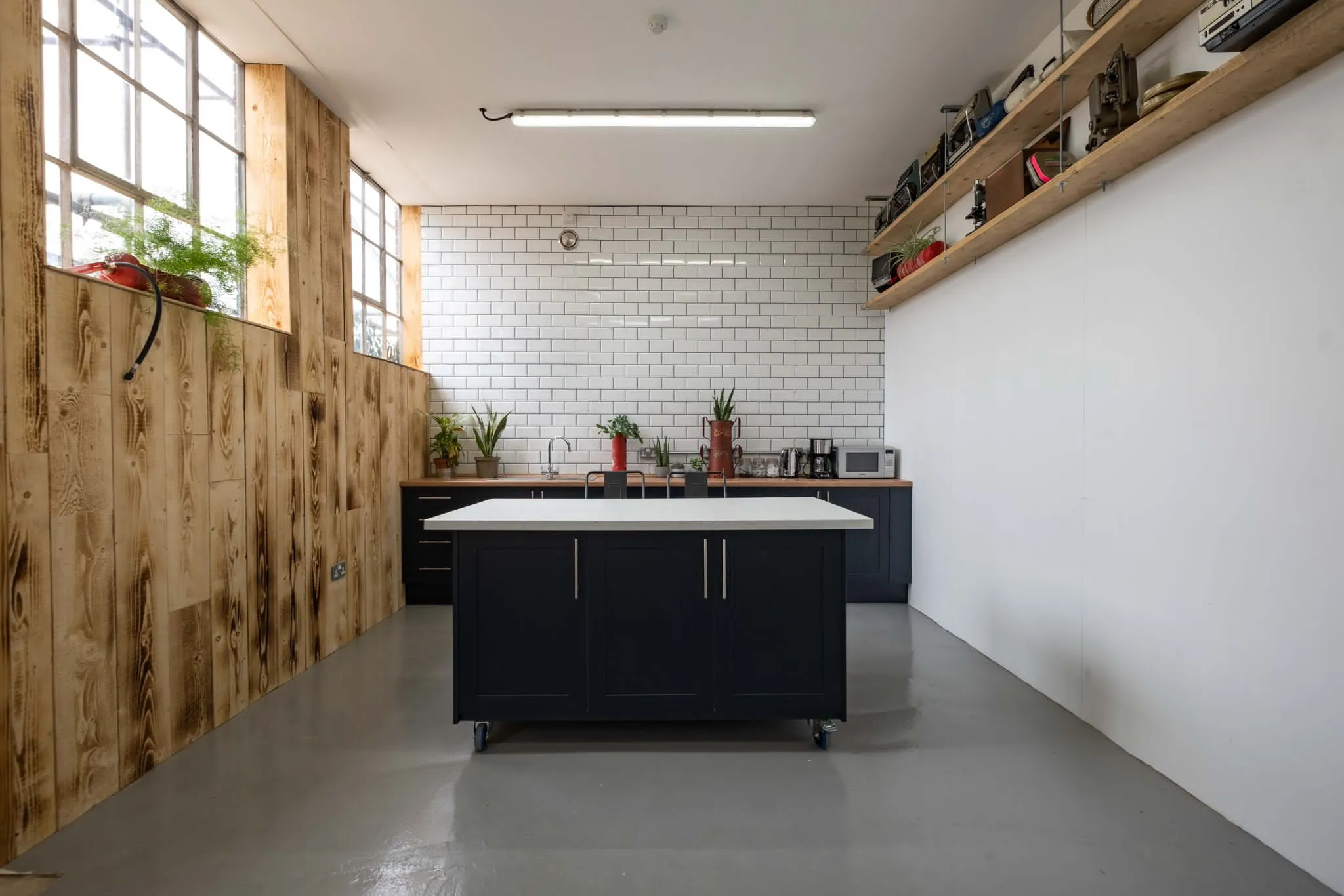 Kitchen area in Studio Two at Tannery Film Studios