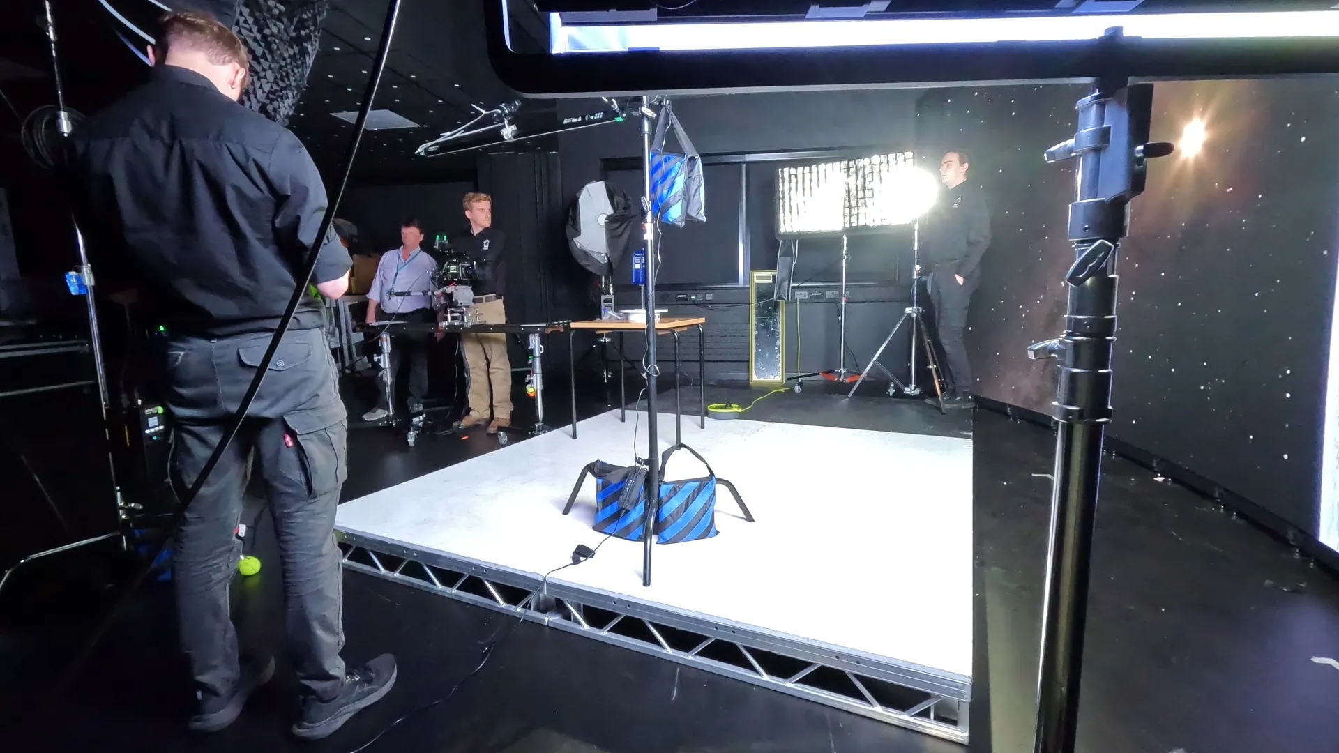 Spec scene rendered on the LED volume at the Windsor College VP studio