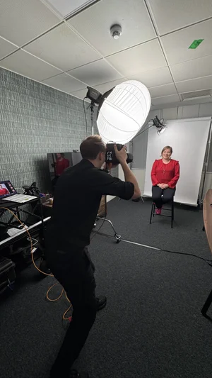 Vertical behind-the-scenes shot from the TVT brand evolution day