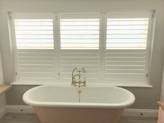 shutter bathroom half open