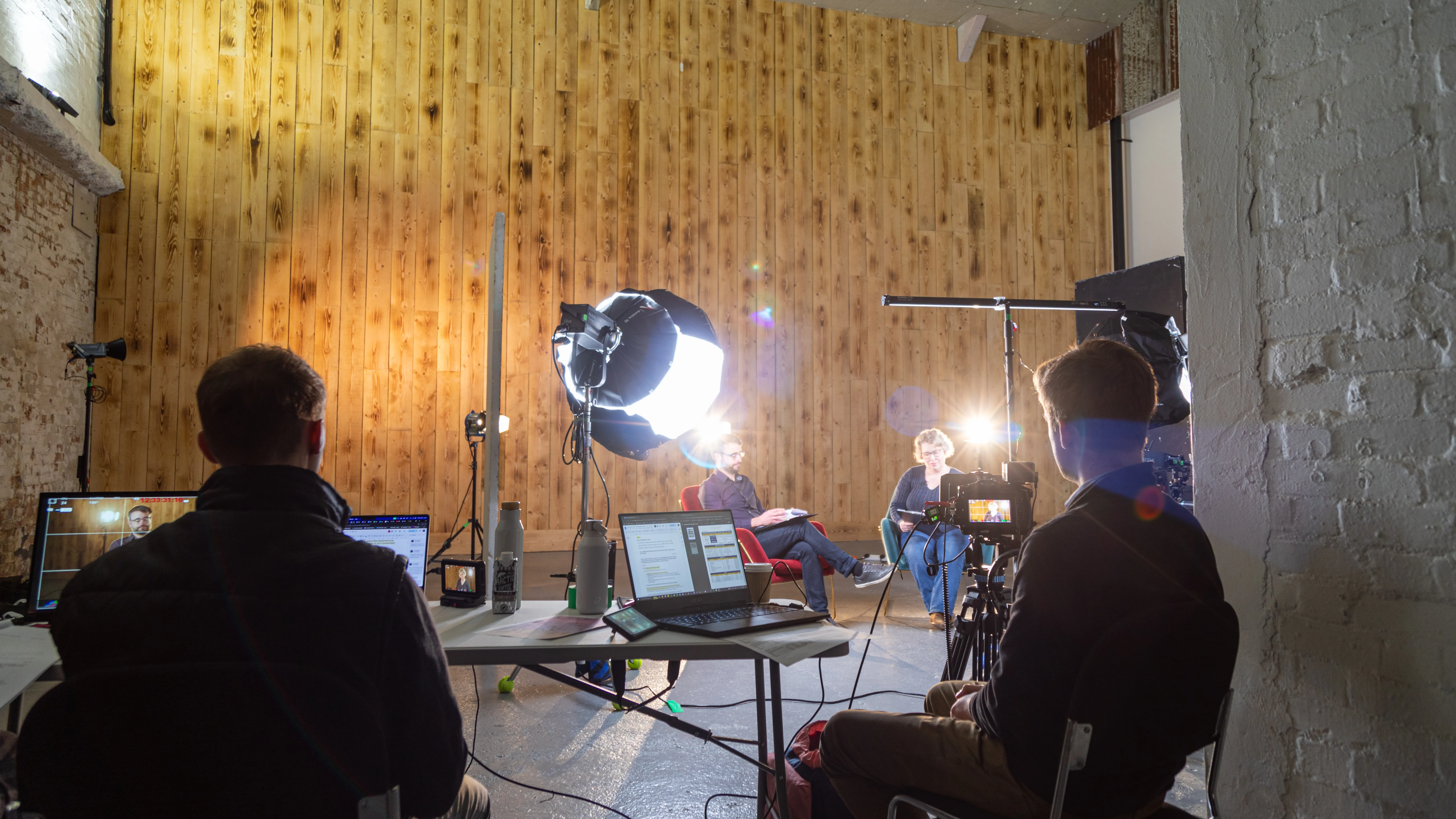 Crew filming the Business Surrey Marketing Toolkit in Studio 2