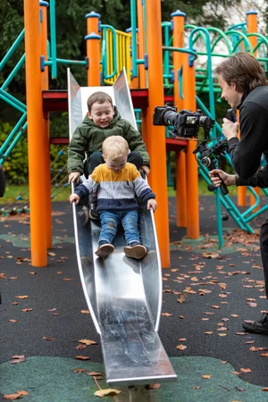 Behind the scenes of the Lamplight Media crew filming the I Choose Freedom video