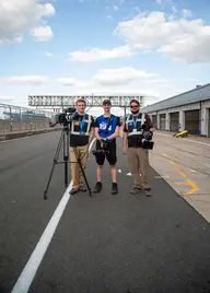 GB4 driver portrait in racing overalls at the Silverstone race weekend